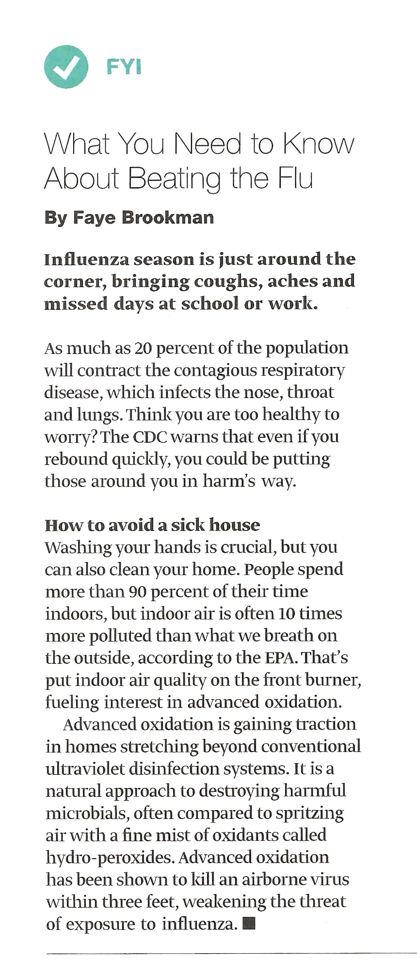 Article about the FLU