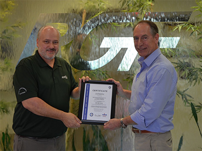 Walter recieving RGFs ISO certification